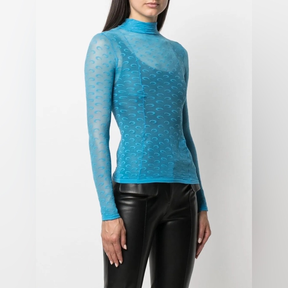 Marine Serre Moon Second Skin Mesh Top - Picture 6 of 7